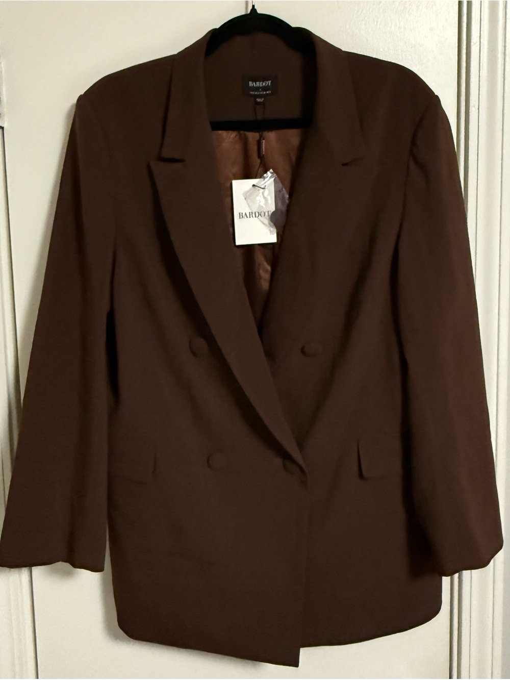 Bardot The Oversized Blazer Chocolate Brown NWT Womens Small 4